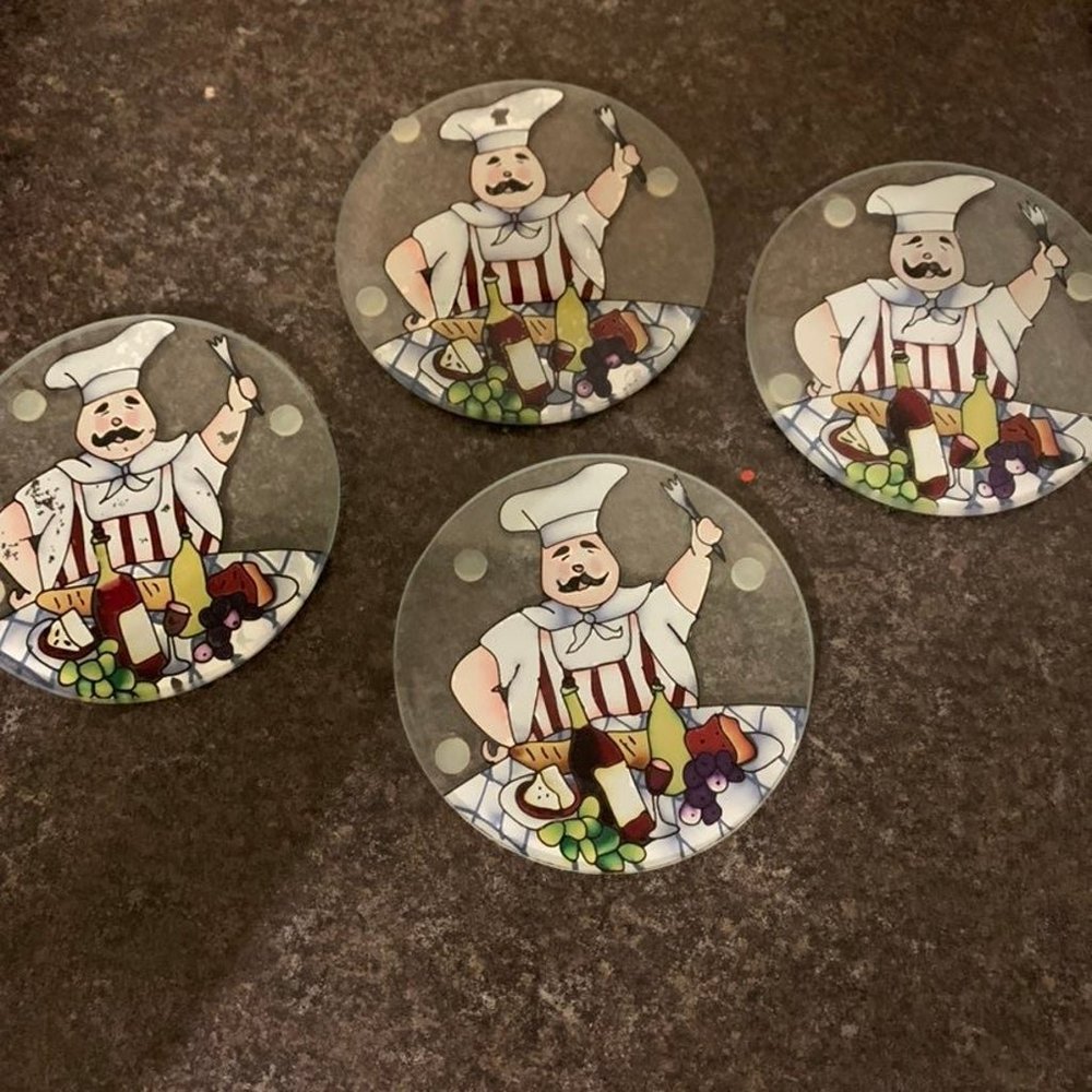 Glass coasters